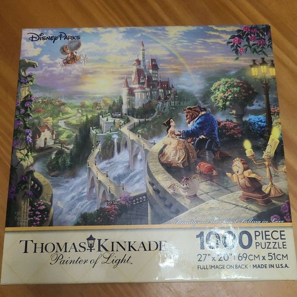 Thomas Kinkade Beauty and the Beast Falling in love 1000 piece puzzle NIB - Picture 1 of 2